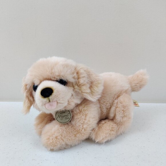 Golden Retriever Lab Puppy Dog Plush Laying Stuffed Animal Aurora Miyoni Tots - Picture 1 of 8